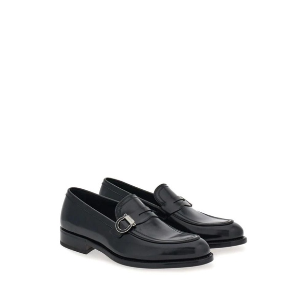 Black Calfskin Metal Detail Ankle Boots