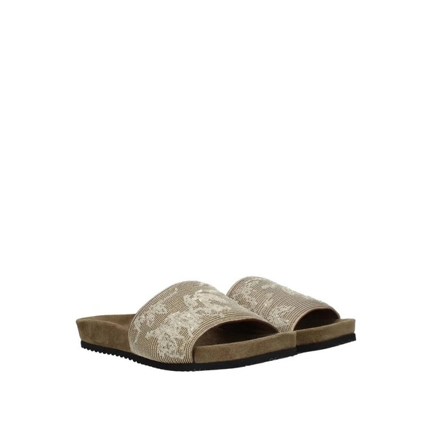 Leather Flats with Bead Embellishment