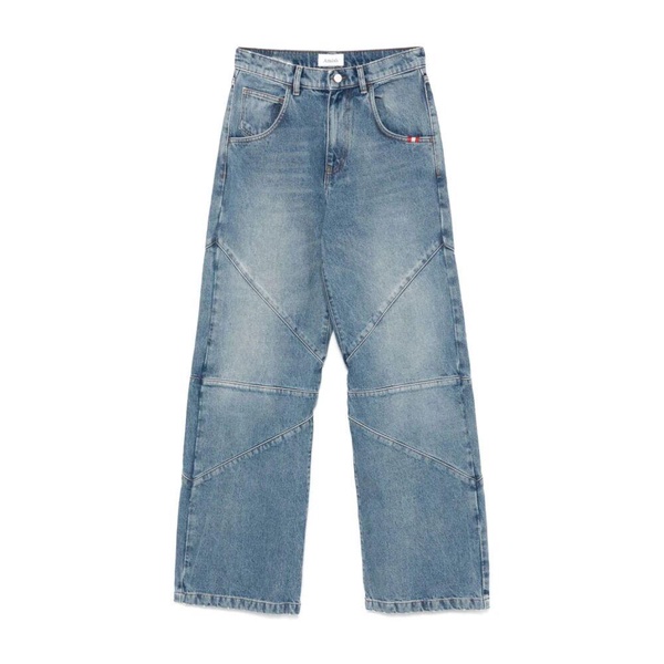 Blue Denim Panelled Jeans