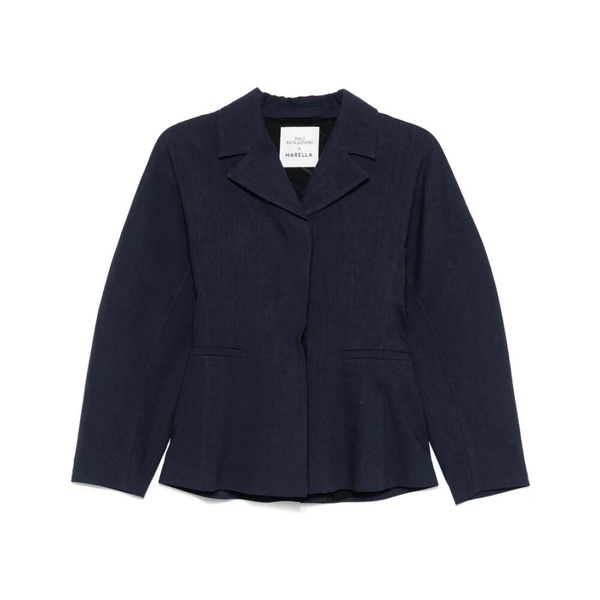 Navy Blue Jacket with Dart Detailing