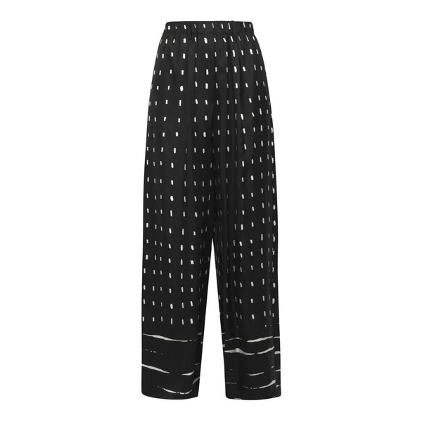 Silk Straight Leg Pants with Front Pleats