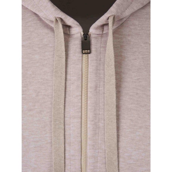 Cotton Blend Hoodie with Zip Fastening