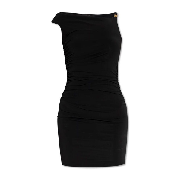 Dress with side draping