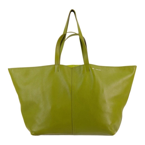 Green Leather Tote Bag