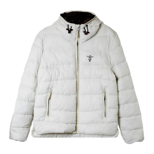 Padded Hooded Jacket White Ripstop