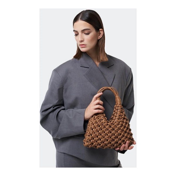 Handwoven Leather Bag Light Topaz