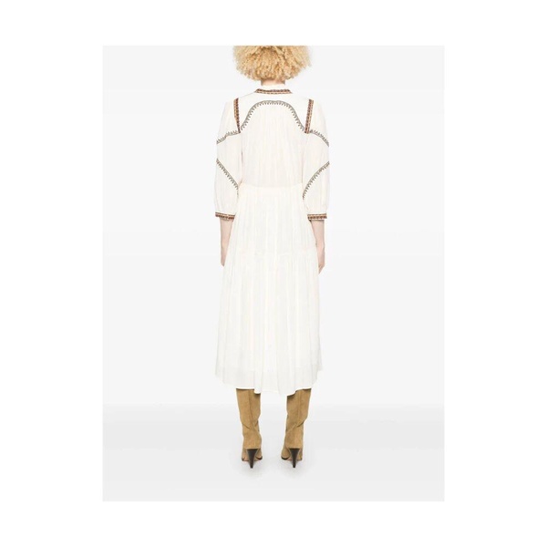 Embroidered Ruffle Collar Dress