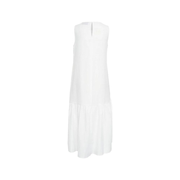 Elegant Linen Maxi Dress with Cut-outs