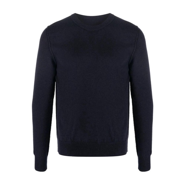 Blue Cashmere Crew-Neck Sweater