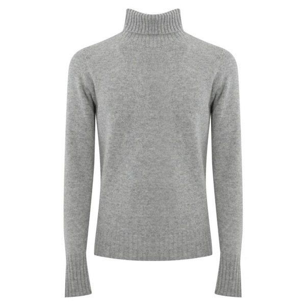 Grey Wool Turtleneck Sweater