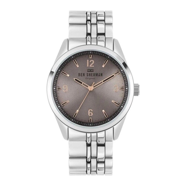 Gray Stainless Steel Analog Quartz Watch