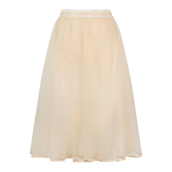 Tulle Burro High Waist Midi Skirt