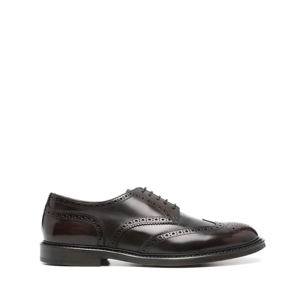 Brown Leather Lace-Up Shoes