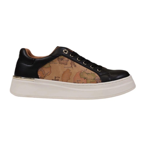 Black Lace-Up Rubber Sole Shoes
