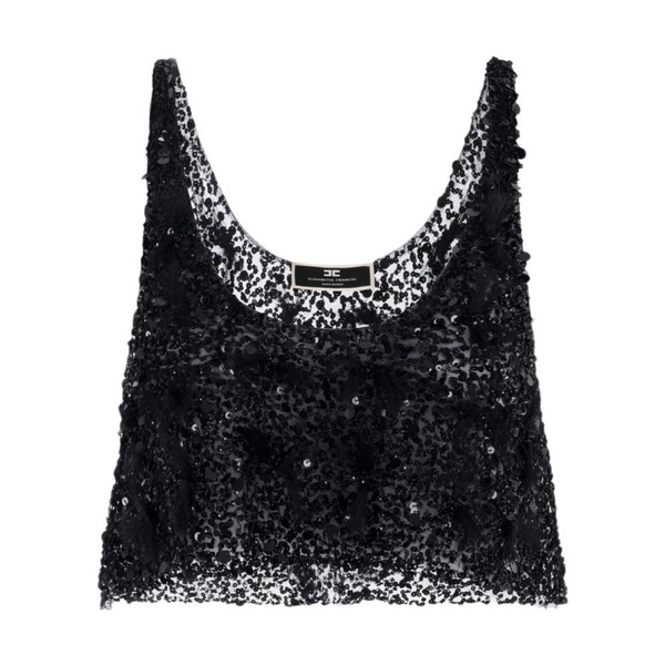 Embroidered Tulip Cropped Top