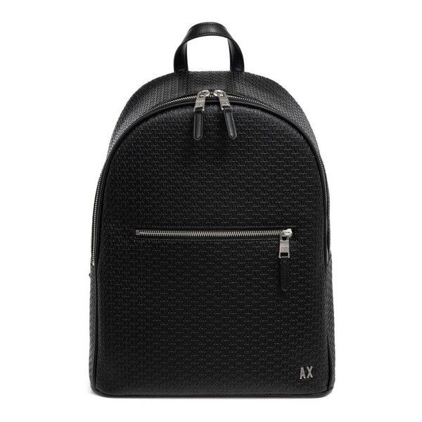 Logo Pattern Zip Backpack Multipockets