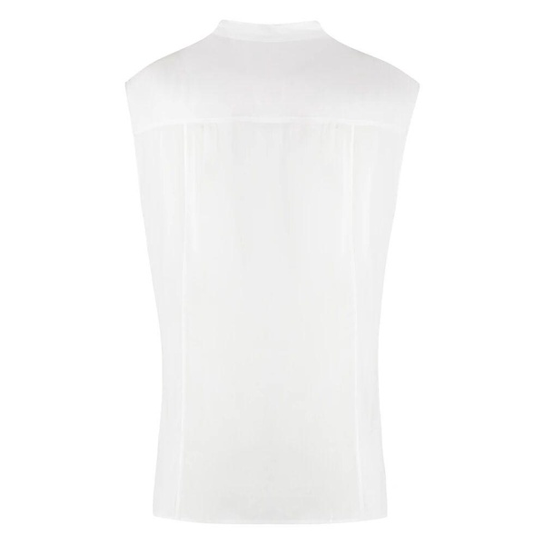 Plissé Front Jersey Blouse
