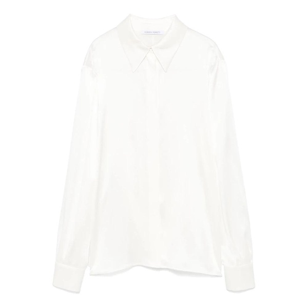 White Satin Textured Shirt