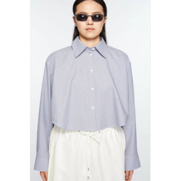 Blue Jacquard Shirt Cotton