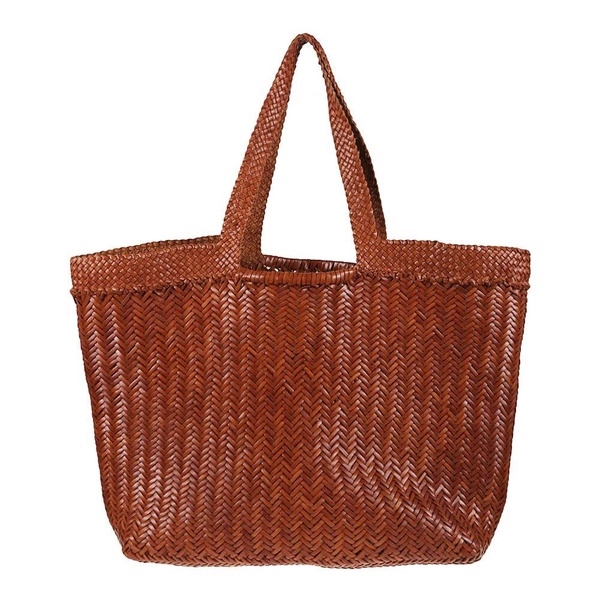 Tan Leather Shopper Bag