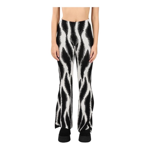 Animal Print Knit Flare Pants