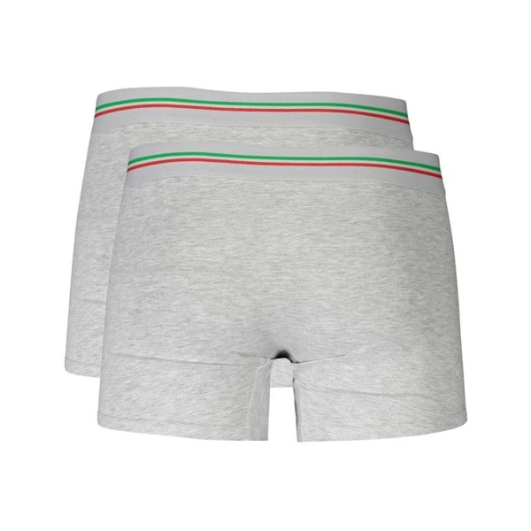 Gray Cotton Boxer Shorts Bi-Pack