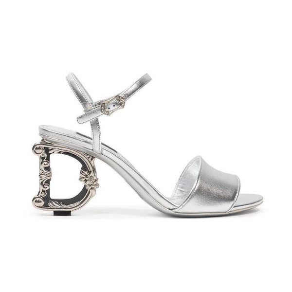 Silver Leather Strappy Sandal