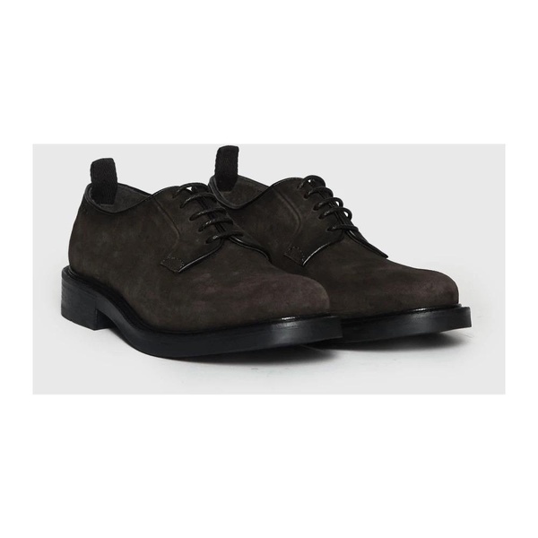 Suede derby lace-up shoes