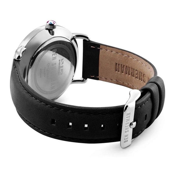 Black Leather Quartz Watch