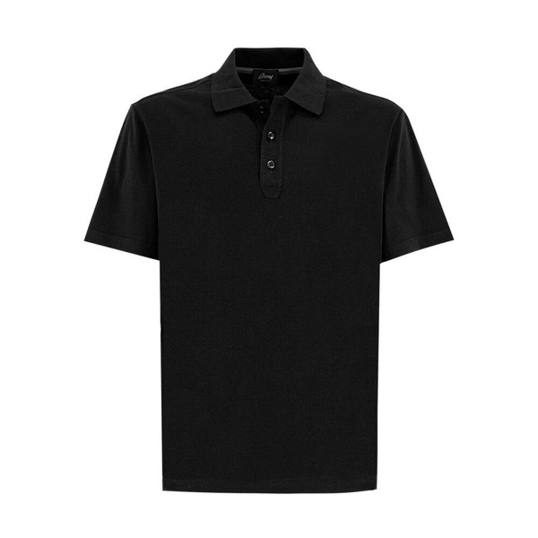 Black Cotton Polo Shirt for Men