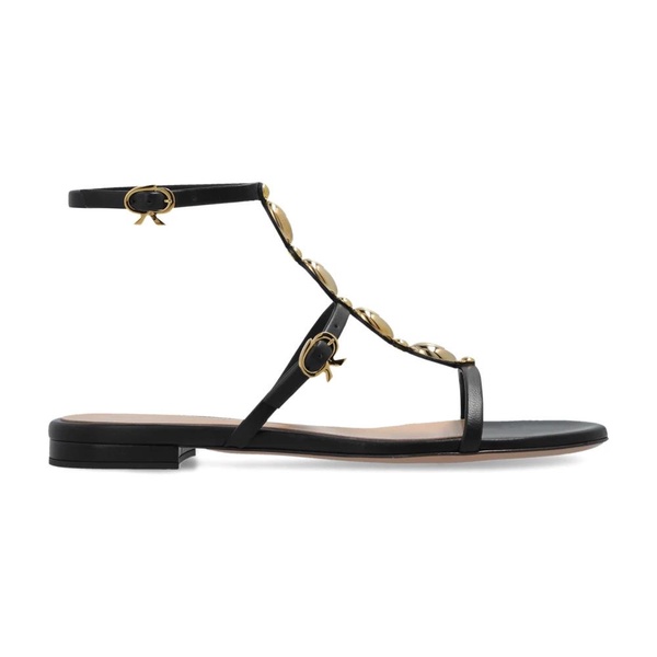 Kalinda Leather Flat Sandals