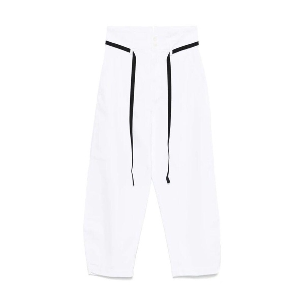 White Cotton Summer Trousers