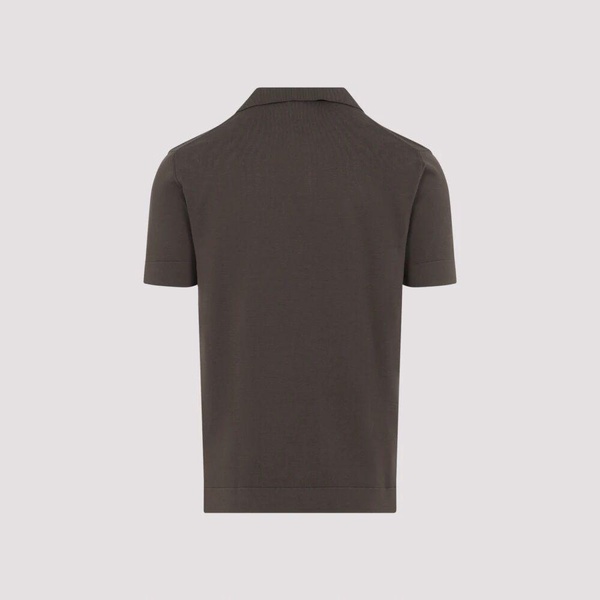 Brown T-Shirt with Silk Blend