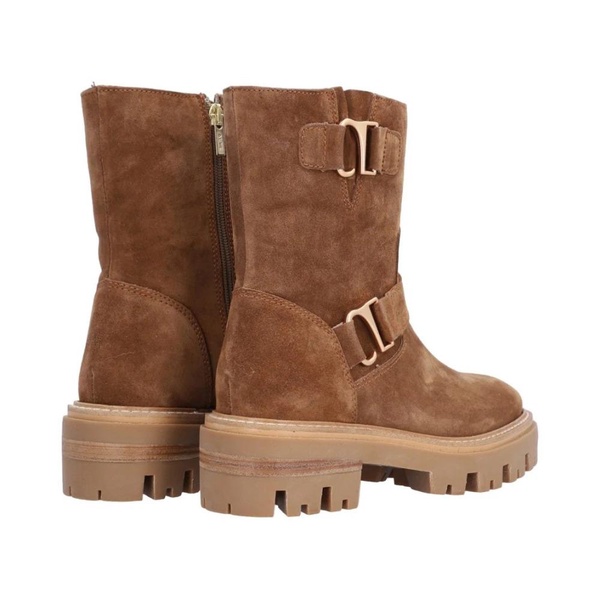 Camel Suede Ankle Boots