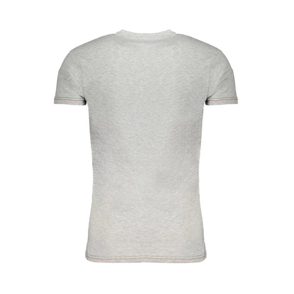 Gray Cotton T-Shirt with Print