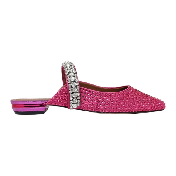 Crystal Fuchsia Slip-On Sandals