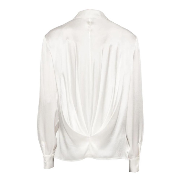 White Satin Textured Shirt