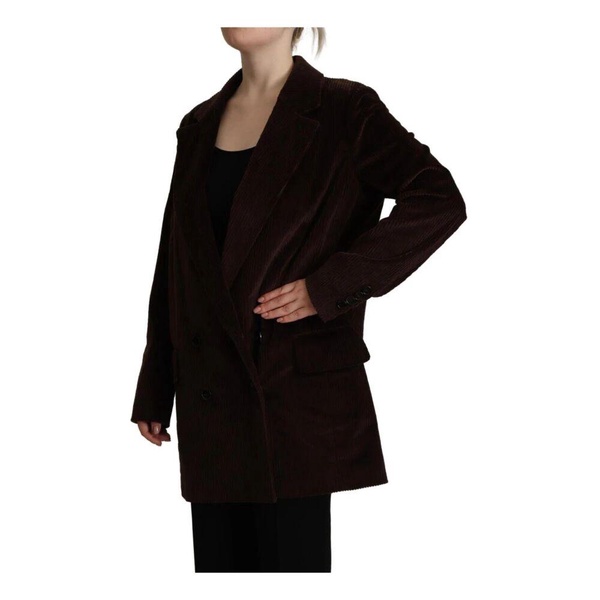 Bordeaux Corduroy Oversized Blazer Jacket
