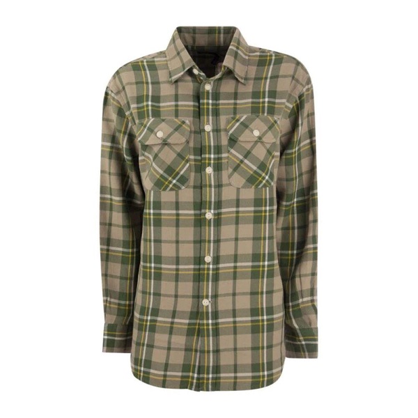 Cotton Twill Plaid Shirt
