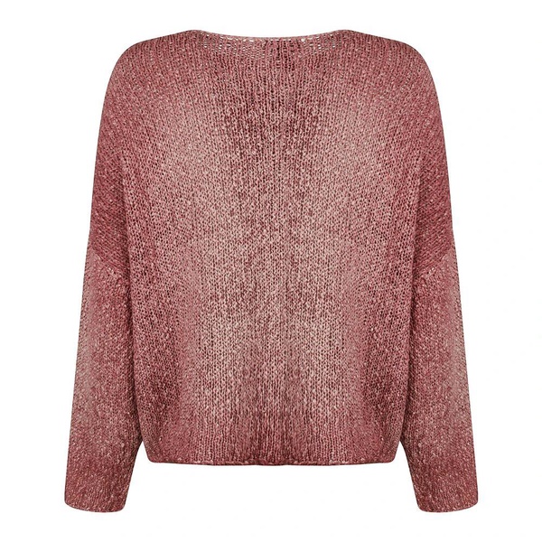 Bordeaux Linen Cotton Sweater Made in Italy