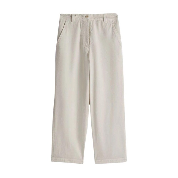 Wide Leg Cotton Gabardine Pants