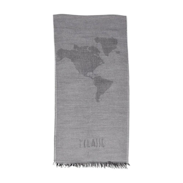 Elegant Grey Wool Blend Scarf