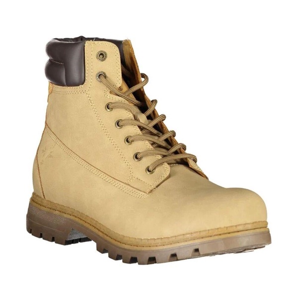 Laced Boot with Contrast Details and Logo