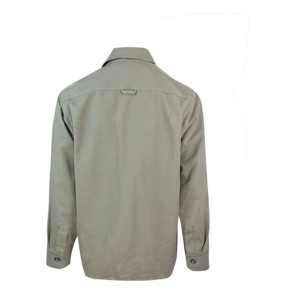 Green Cotton Shirt with Front Buttons