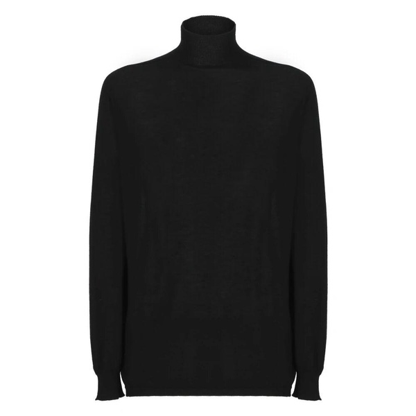 Black Wool Turtleneck Sweater