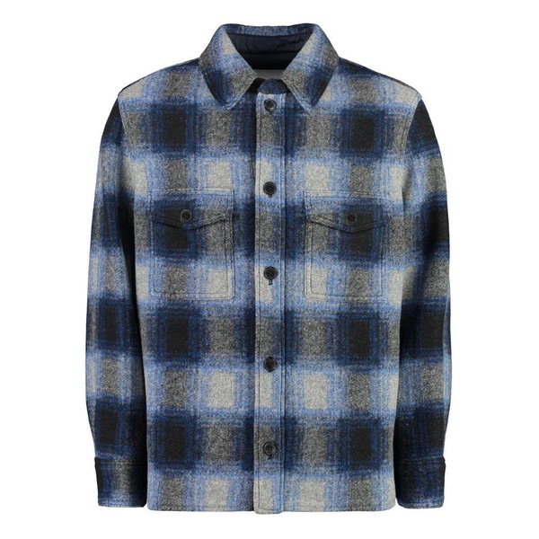 Checked Overshirt with Buttoned Pockets
