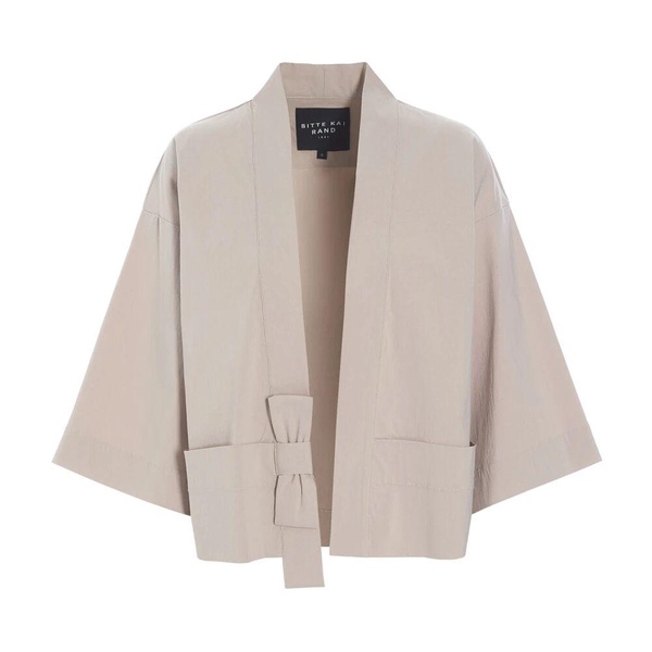 Elegant Dusty Quartz Jacket with Bow
