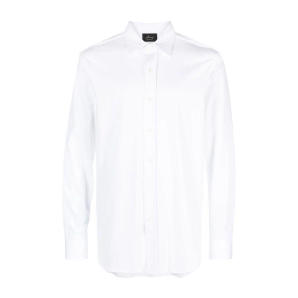 White Long-Sleeved Cotton Shirt