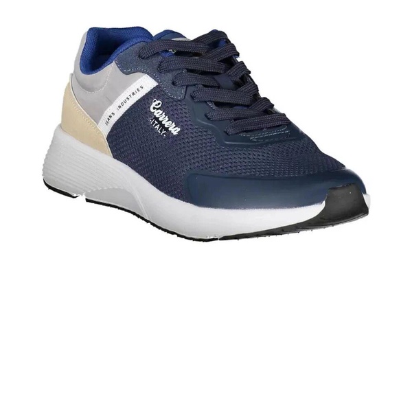 Blue Polyester Sneaker for Men