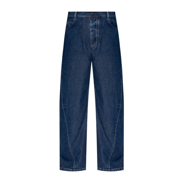 Contrast Stitching Flared Jeans